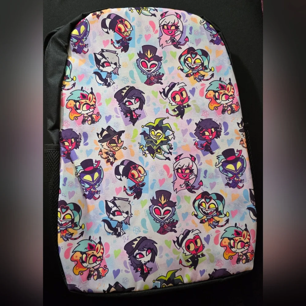 Hazbin Hotel Helluvaboss Bookbag! Fizzarolli Angel Dust Alastor Blitz New‎